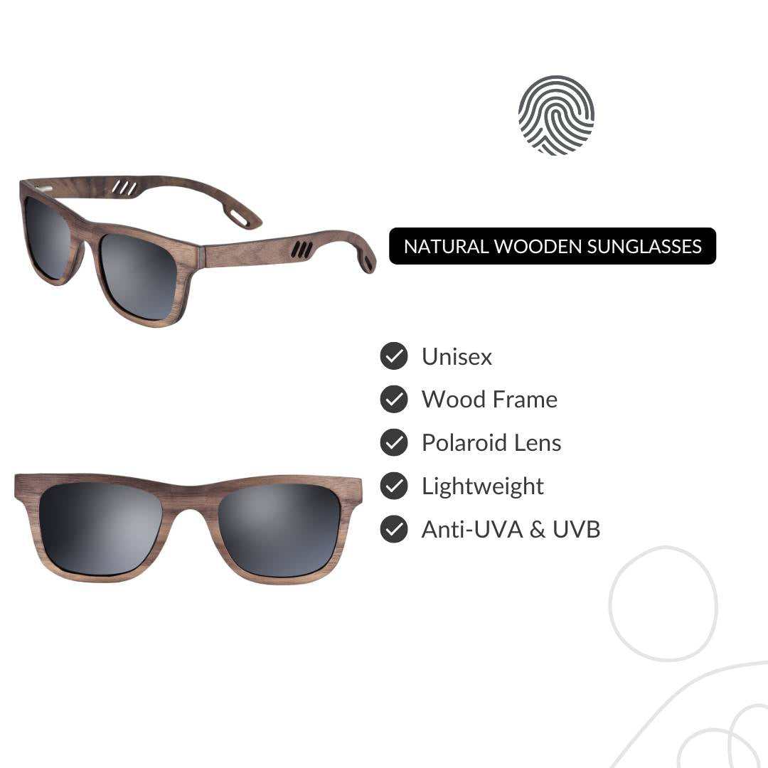 Bison - Wooden Sunglasses