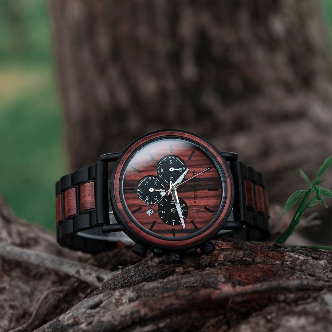 Garnet - Wooden Watch