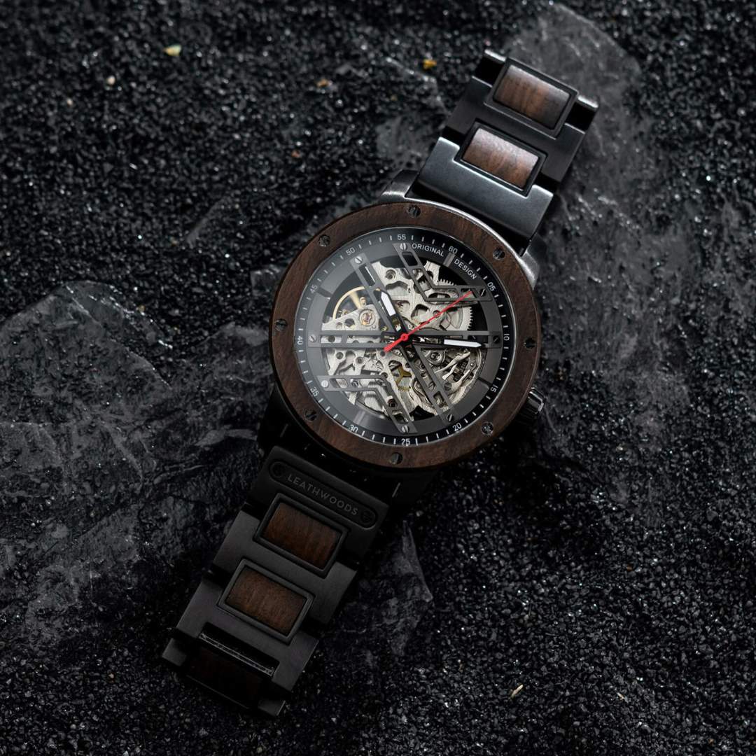 Skeleton - Wooden Watch