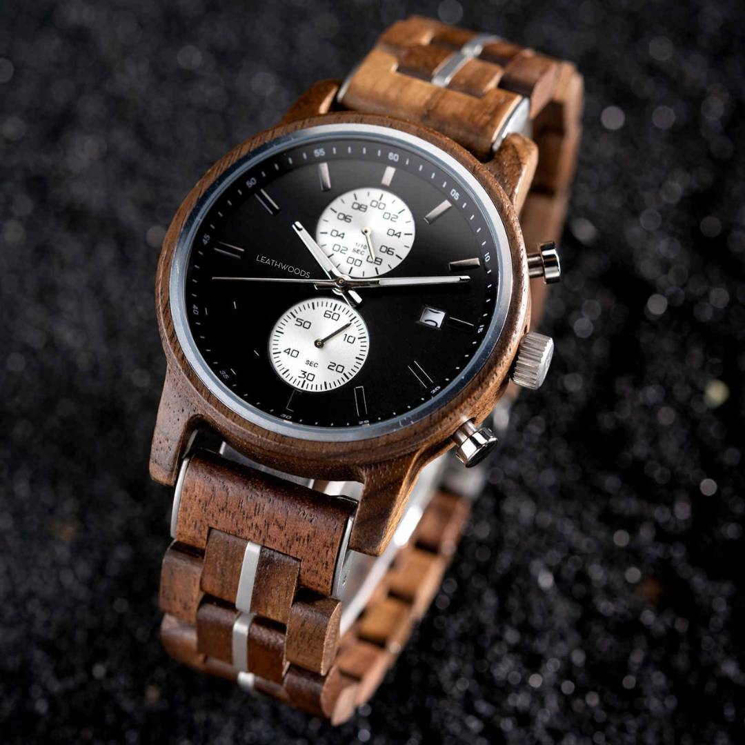 Walnut Chronograph - Wooden Watch