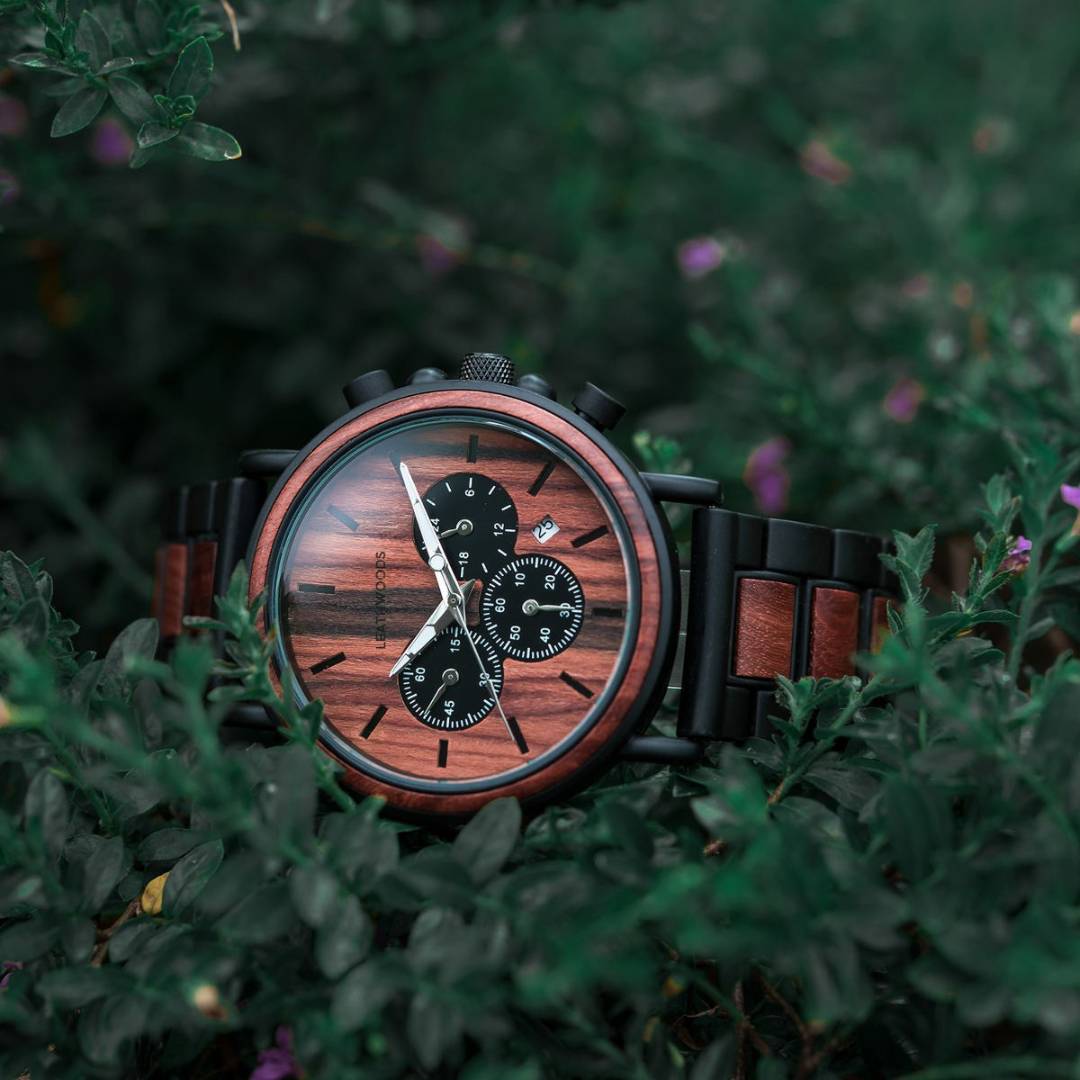 Garnet - Wooden Watch