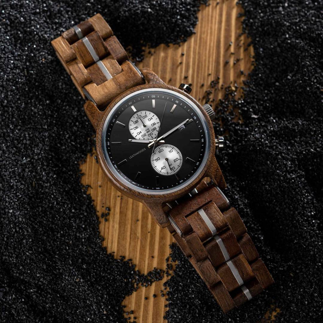 Walnut Chronograph - Wooden Watch
