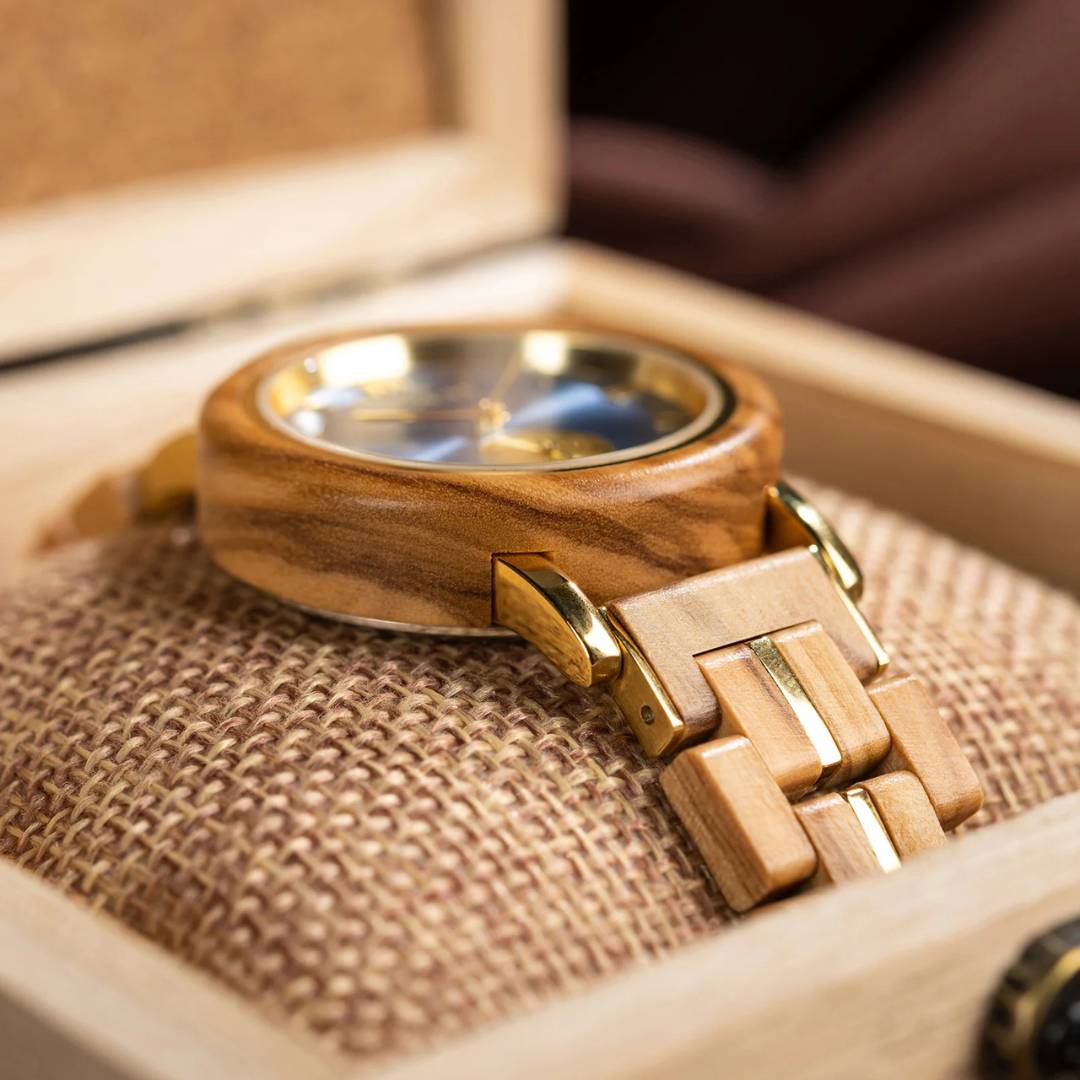 Citrine- Wooden Watch