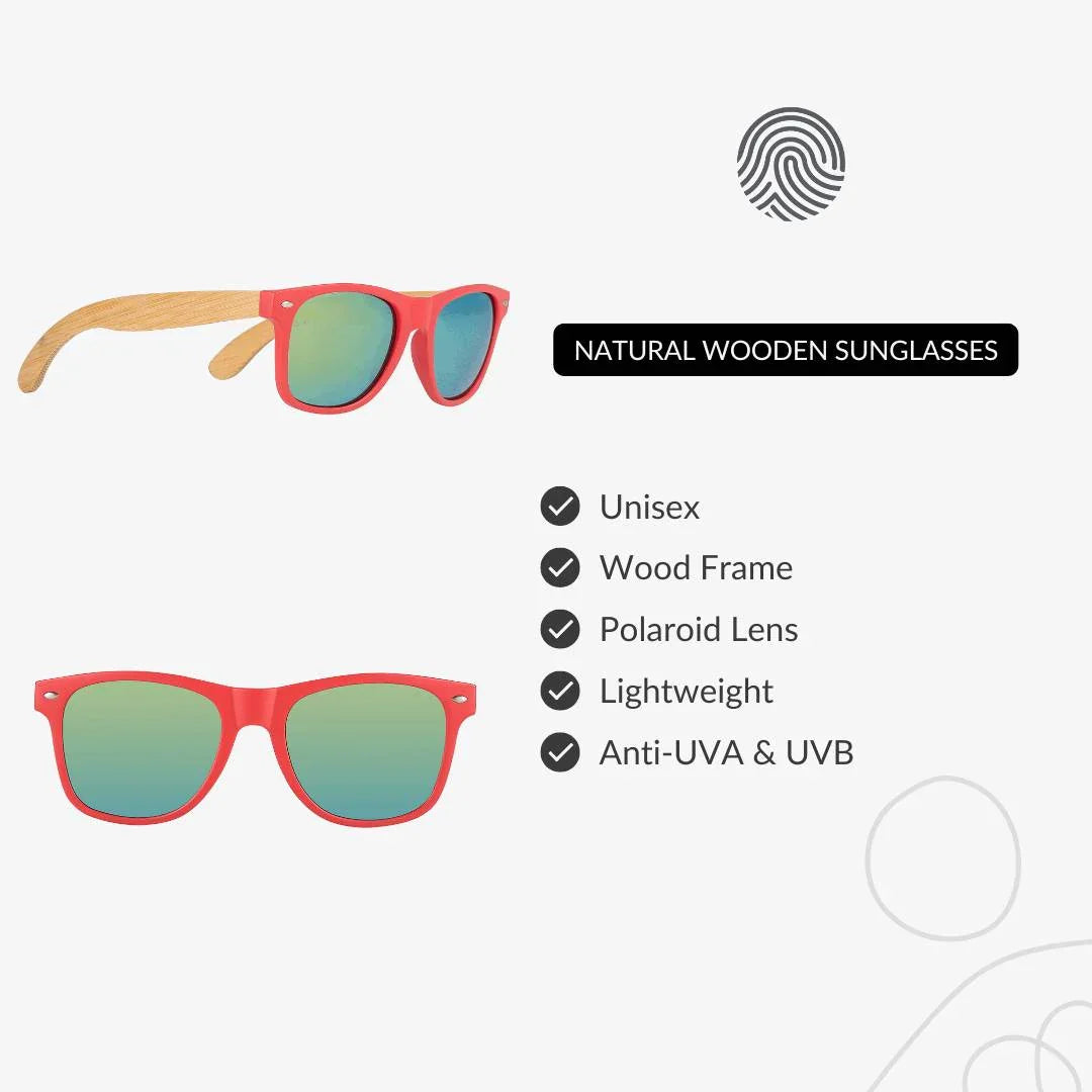 Red Maple - Wooden Sunglasses - LEATHWOODS
