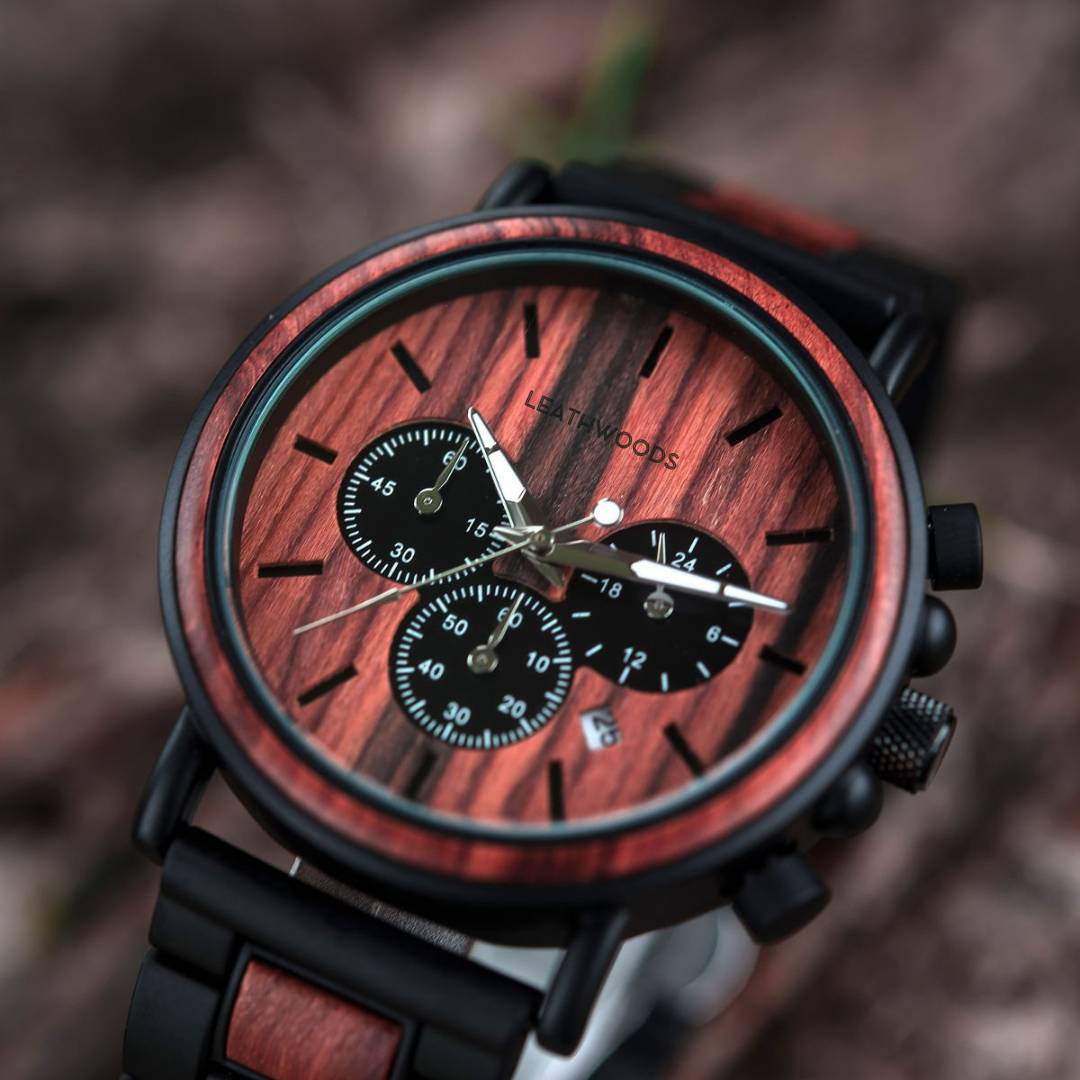 Garnet - Wooden Watch