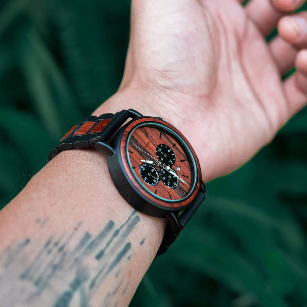Garnet - Wooden Watch