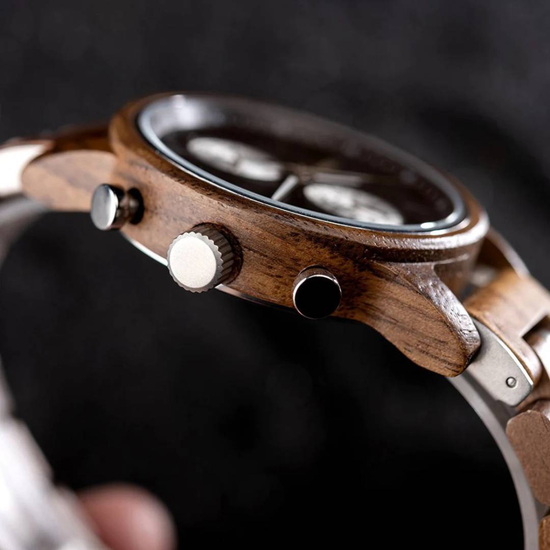 Walnut Chronograph - Wooden Watch