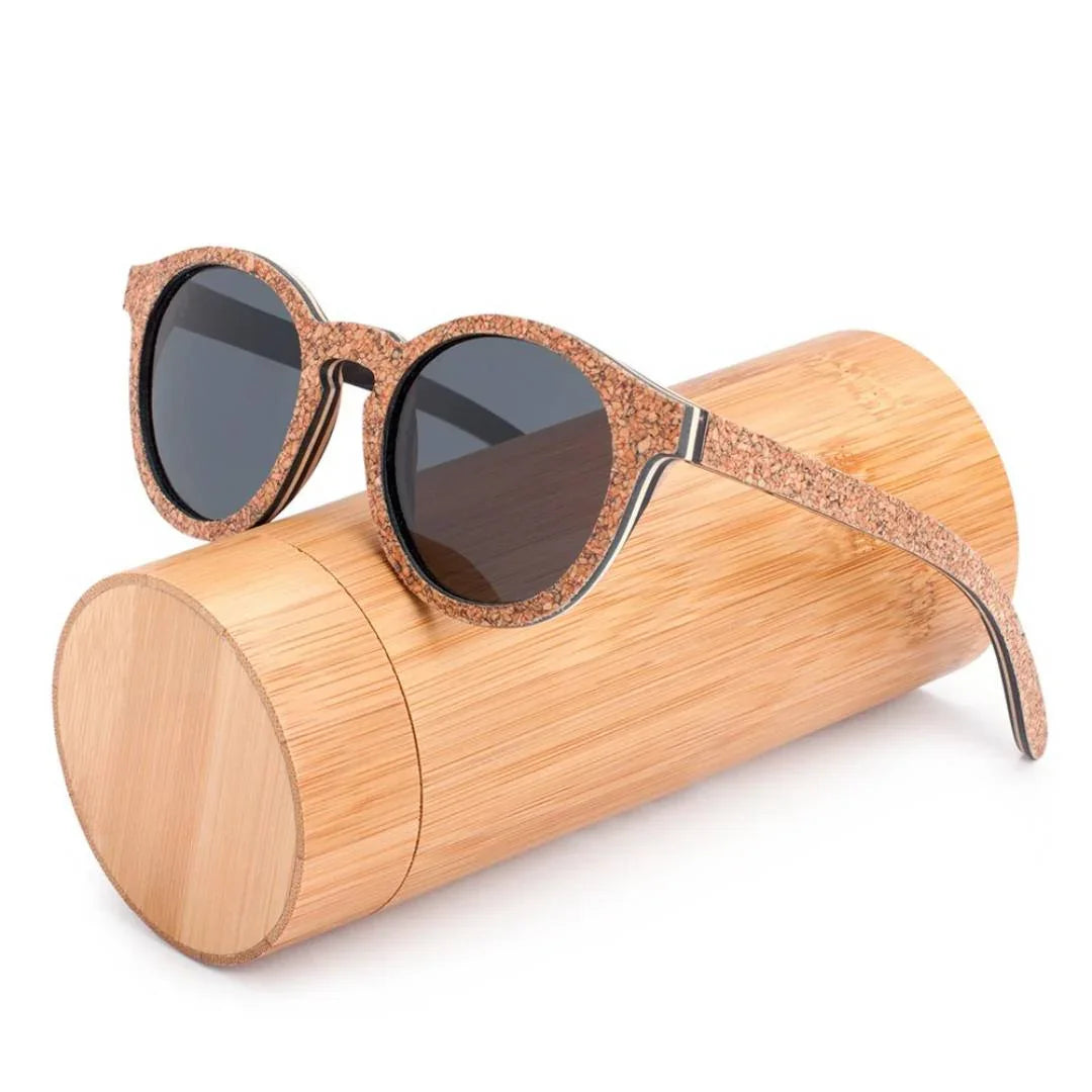 Pebble - Wooden Sunglasses - LEATHWOODS