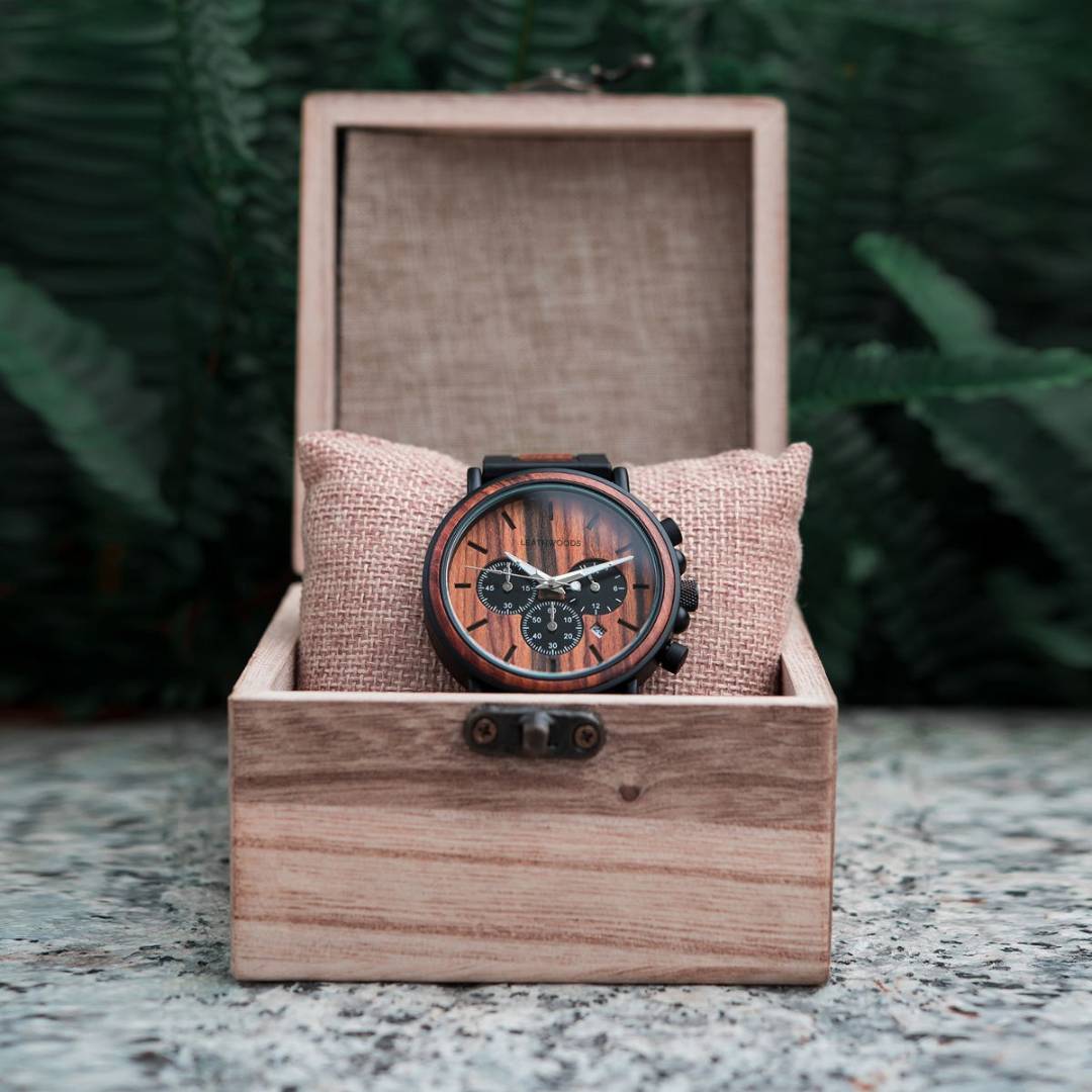 Garnet - Wooden Watch