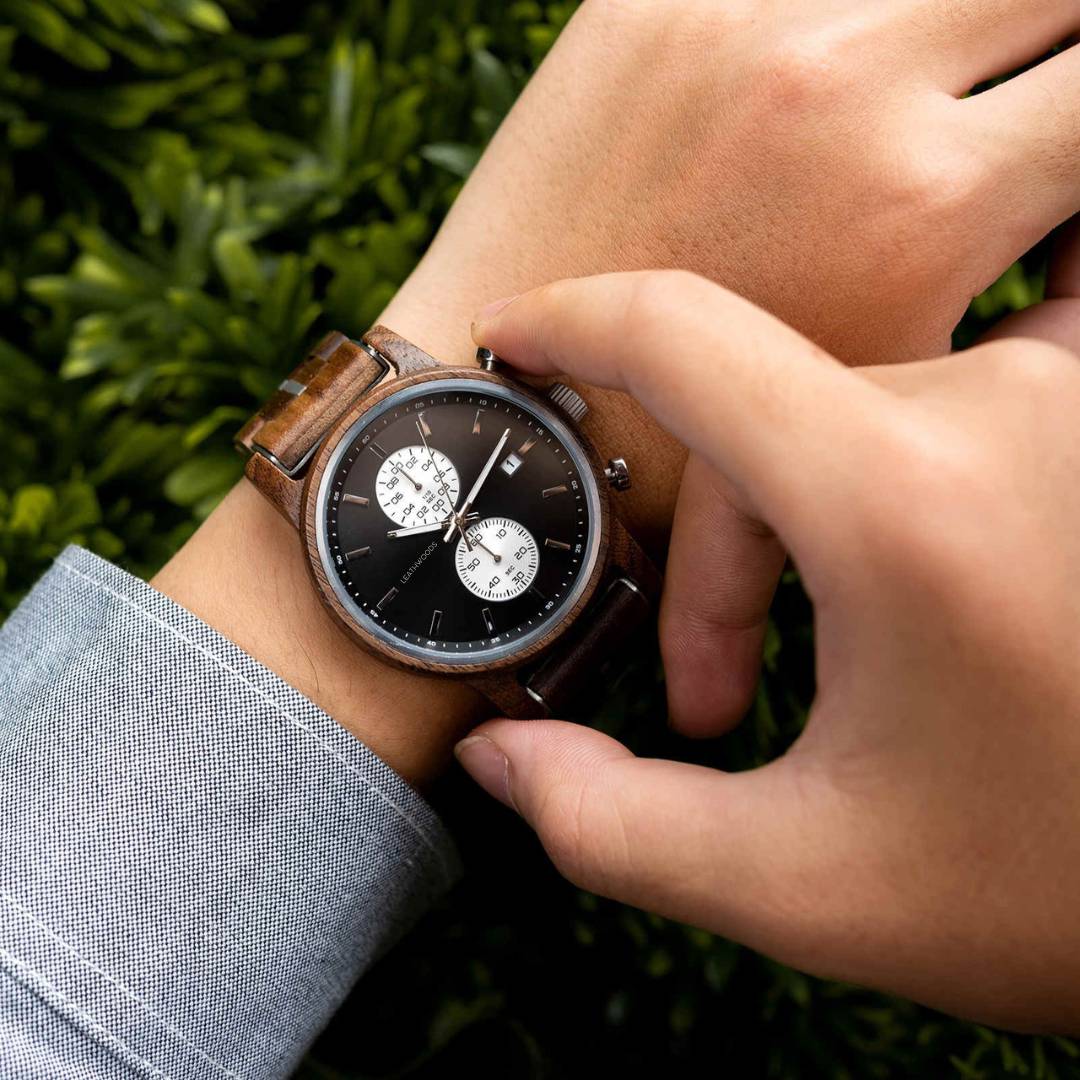 Walnut Chronograph - Wooden Watch