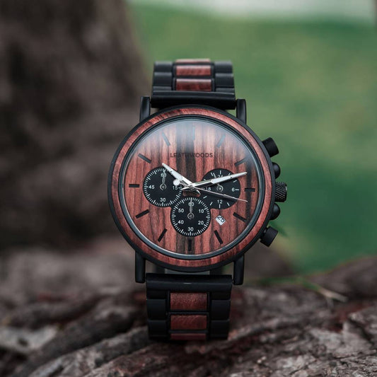 Garnet - Wooden Watch